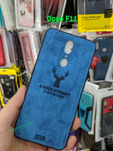 Ốp lưng Oppo F11 FREESHIP Từ 50k chống sốc vải mềm đầu hươu cao cấp