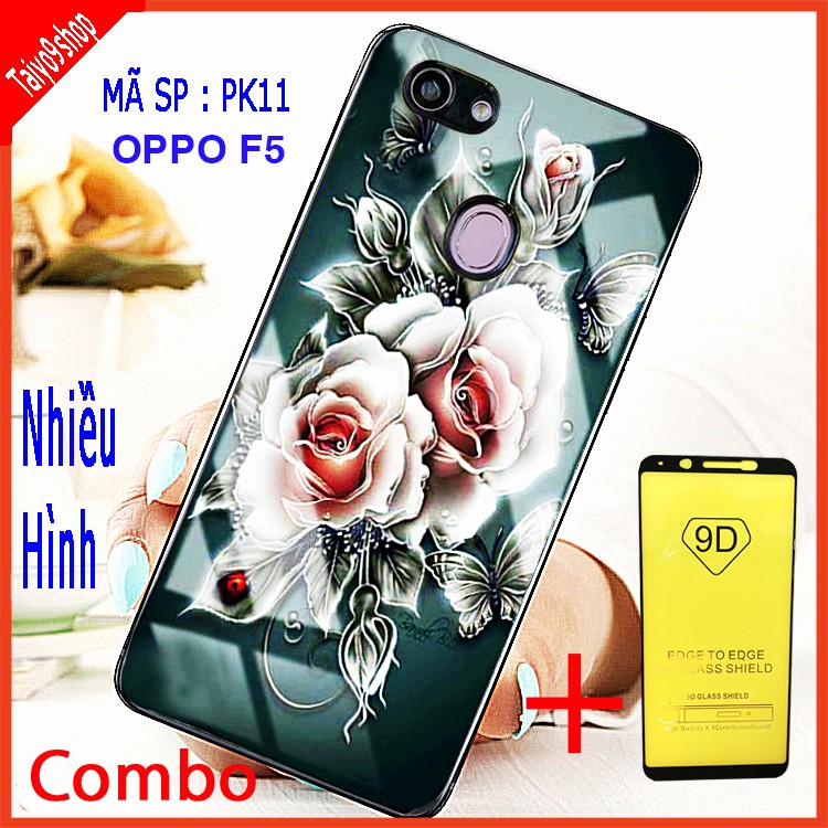 [Mã ELORDER5 giảm 10k đơn 20k] COMBO ỐP LƯNG OPPO F5 (ốp lưng kính 3D sang trọng + tặng kèm 1 kính cường lực 9D)