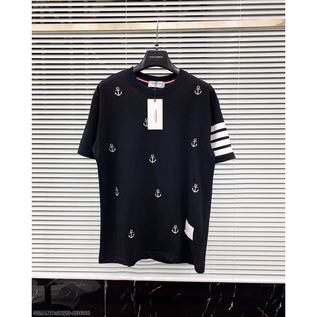 Áo Phông Thom Browne Viền Tay Trắng Cao Cấp - Áo Phông Nam Thom Viền Siêu Đẹp