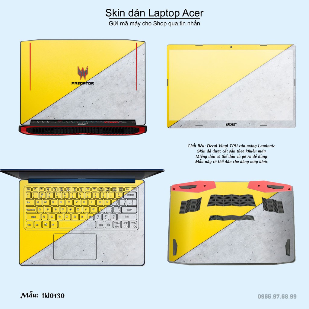 Skin dán Laptop Acer in hình thiết kế nhiều mẫu 3 (inbox mã máy cho Shop)