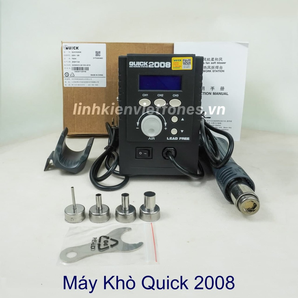 Máy Khò Quick 2008 chính hãng công suất 700w, 3 kênh nhớ, ngủ tự động