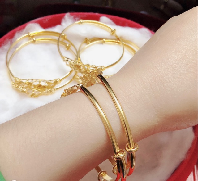 Vòng tay cao cấp dát vàng 18k mẫu mới cực đẹp