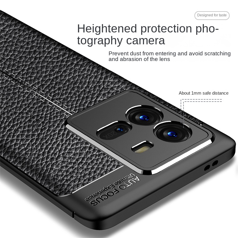 Ốp Điện Thoại TPU Lưng Da Chống Sốc Cho Vivo iQOO 10 Pro Vivo iQOO 10