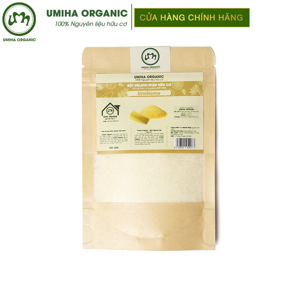 Bột Gelatin Pháp Đắp Mặt Nạ Umiha Organic Nguyên Chất 135g