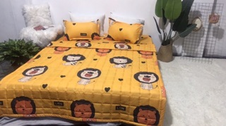 Bộ 5 món hè cotton poly mẫu Sử Tử Vàng