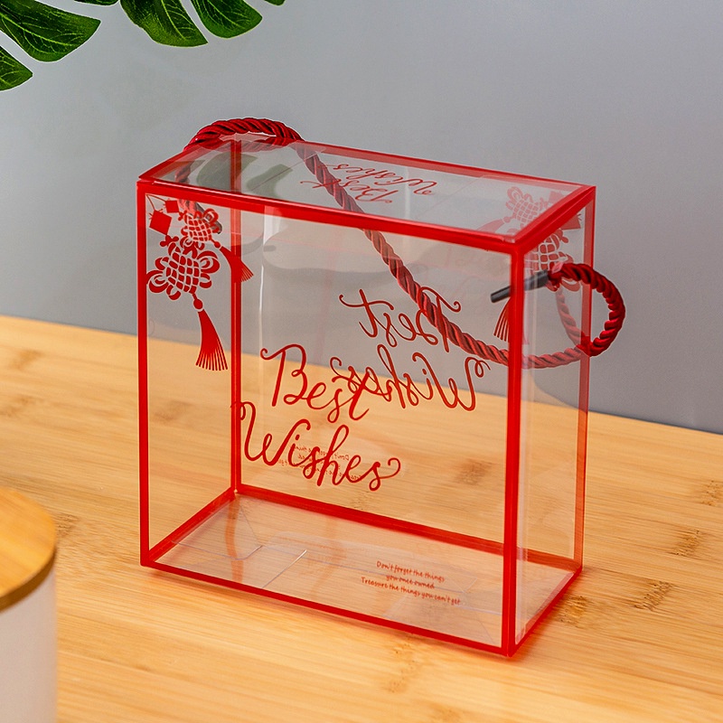 Hộp mica/Hộp nhựa PVC trong suốt quà tặng Valentine ngày lễ tình nhân 14/2 ngọt ngào,  lãng mạn, dễ thương
