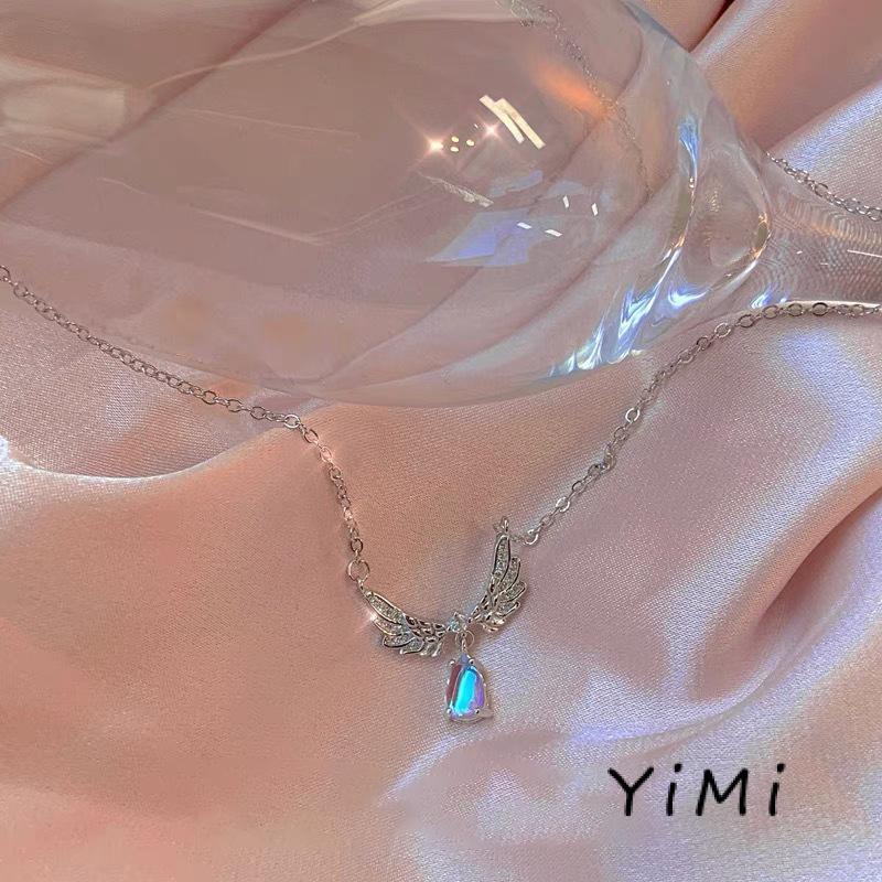 Vòng cổ Mặt Đôi Cánh Thiên Thần Đính Đá Pha Lê Thời Trang