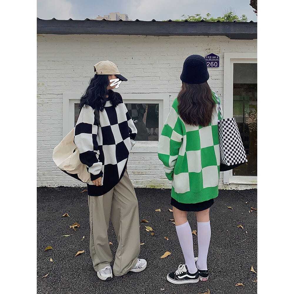 Áo sweater dáng rộng phong cách Hàn Quốc hàng mới năm 2021