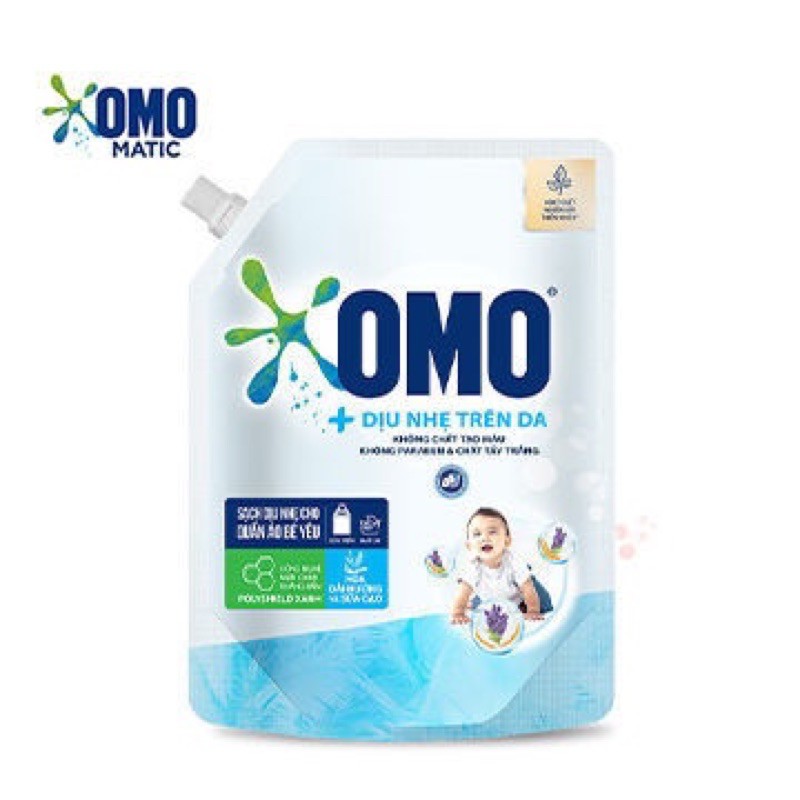 NƯỚC GIẶT OMO Dịu Nhẹ Trên Da túi 2kg