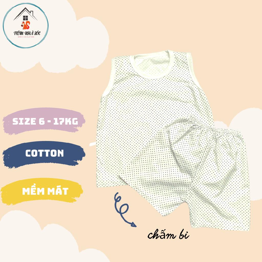 Bộ ba lỗ mùa hè cho bé trai bé gái màu đẹp size 1 -  5 tuổi Tiệm Nhà Sóc