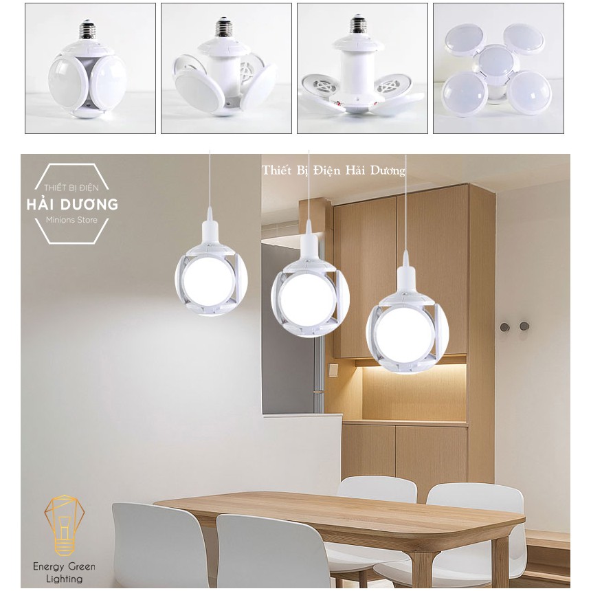 Bóng Đèn Led 40W 4 Cánh Hình Quả Bóng - Đuôi E27 - Siêu Sáng - Siêu Tiết Kiệm Điện - Energy Green Lighting