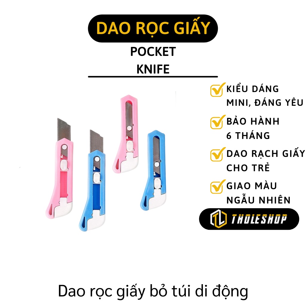 Dao Rọc Giấy - Dao Cắt Giấy Mini Nhiều Màu Sắc Dễ Thương 4975