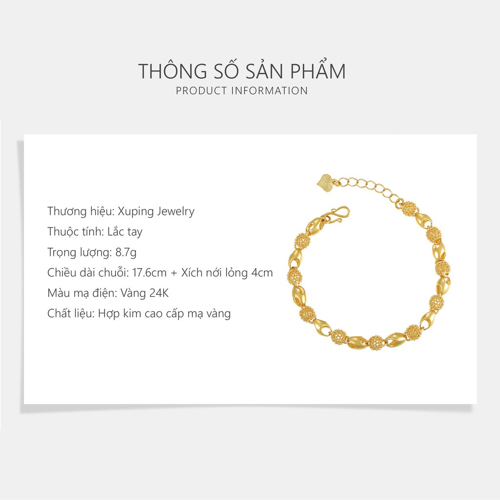 Lắc Tay Nữ Mạ Vàng, Thiết Kế Phong Cách Hàn Quốc - XPLT21