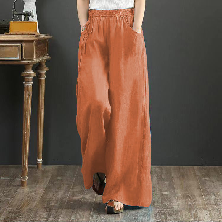 quần ống rộng 100% Cotton Phong Cách Retro Cho Nữ | BigBuy360 - bigbuy360.vn