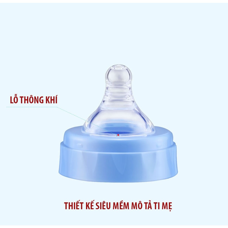 Bình sữa cổ rộng cảm ứng nhiệt báo nóng Yanling 240ml có tay cầm và ống hút chống sặc, nhựa PP