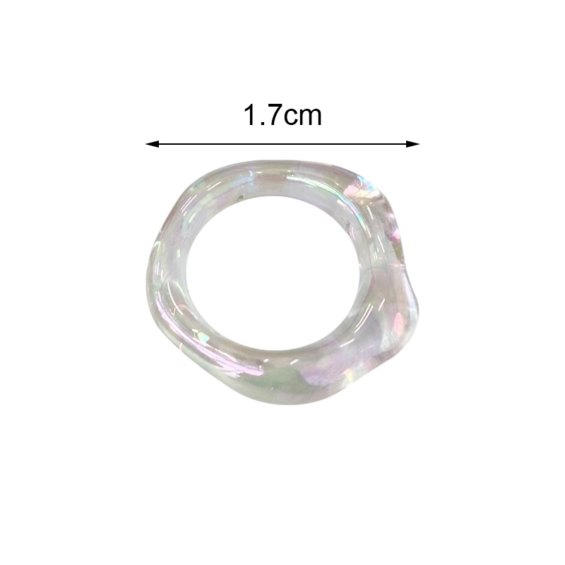 Nhẫn resin màu cực quang nữ tính xinh xắn