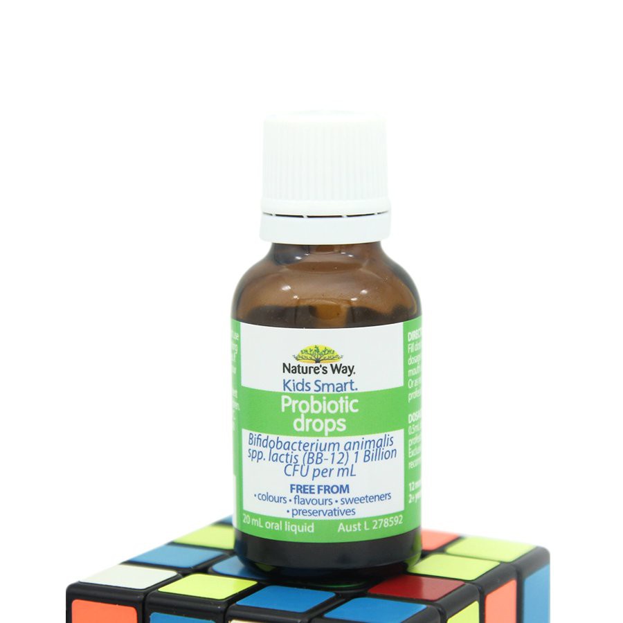 Combo Siro Uống Cho Bé Nature's Way Kids Smart Drops Probiotic Bổ Sung Men Vi Sinh 20ml, Siro Infant Drops VD3 10ml