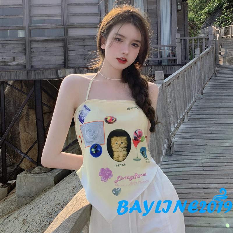 Áo Dây Nữ Cộc Tay In Họa Tiết Thời Trang | BigBuy360 - bigbuy360.vn