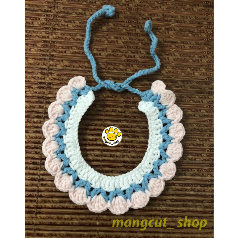 Sét yếm len cho thú cưng màu pastel siêu xinh, yếm len chó mèo, vòng cổ