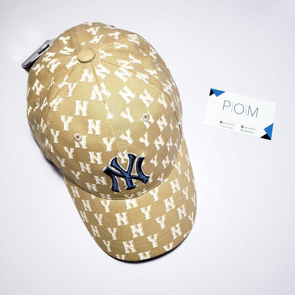Mũ lưỡi trai NY mũ M.L.B Monogram Ball Cap Brown nón lưỡi trai NY - Pom Store