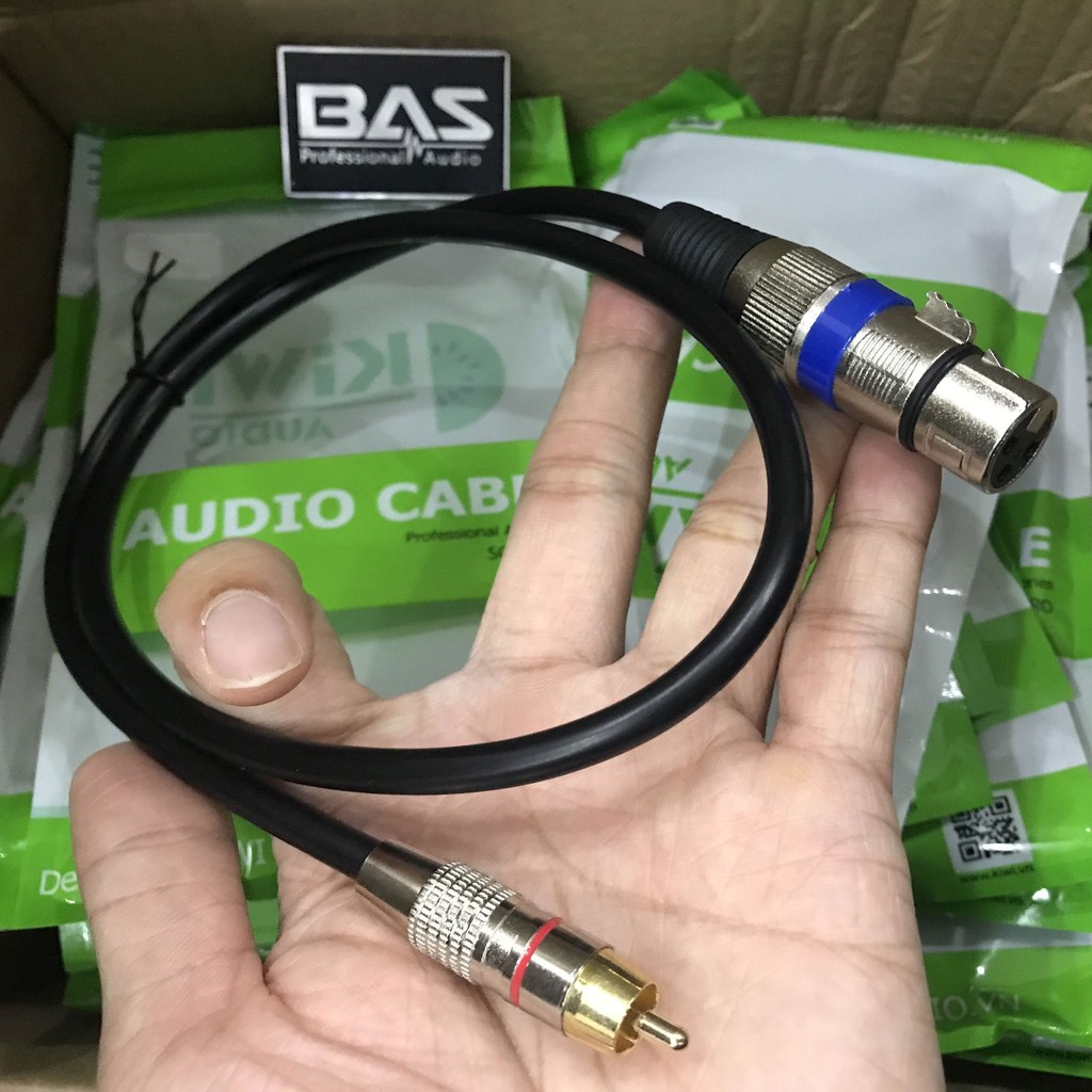 Dây canon âm ra hoa sen  lõi đồng  dài 0.8m