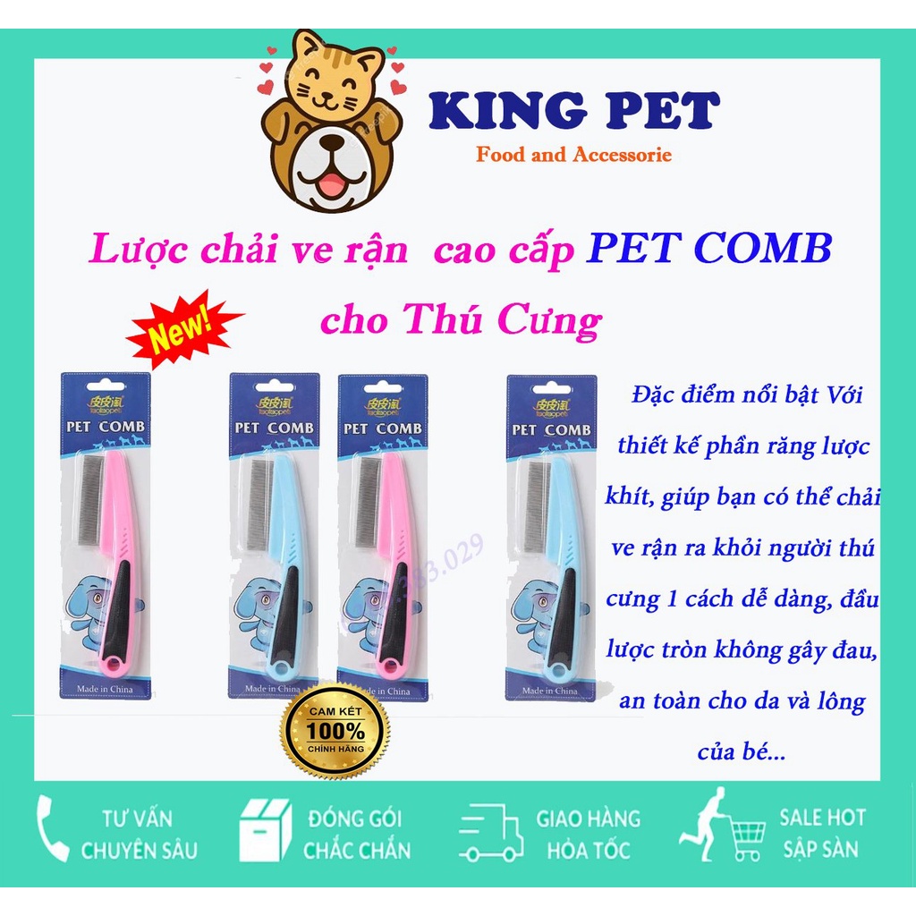 Lược Chải Ve Chấy Rận Cho Chó Mèo