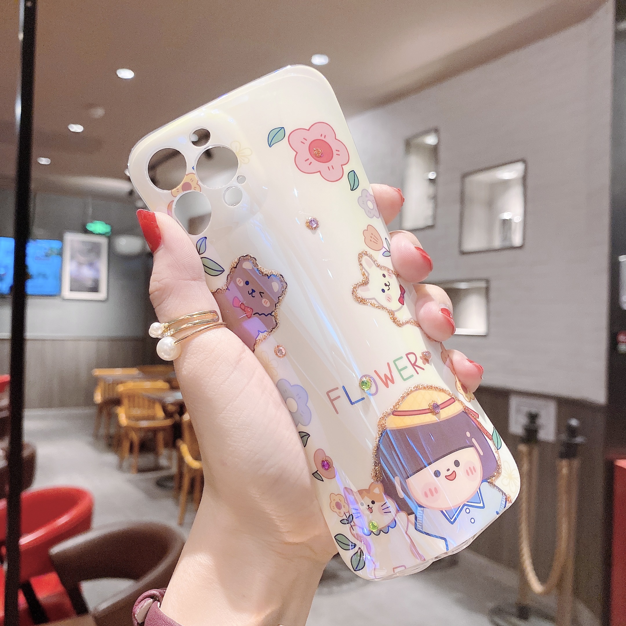 iPhone 12 Mini 11 Pro Max X XR XS Max 8 7 6 6S Plus Cartoon Rabbit Anti-drop Mobile Phone Soft Case