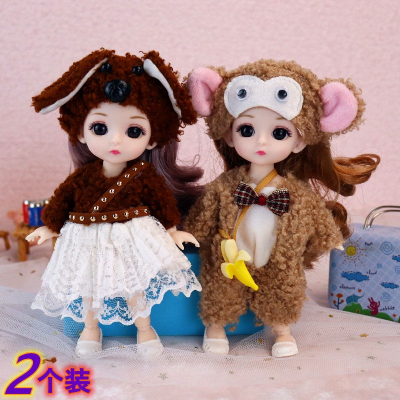 Set 2 Búp Bê Barbie 17cm Dễ Thương Xinh Xắn