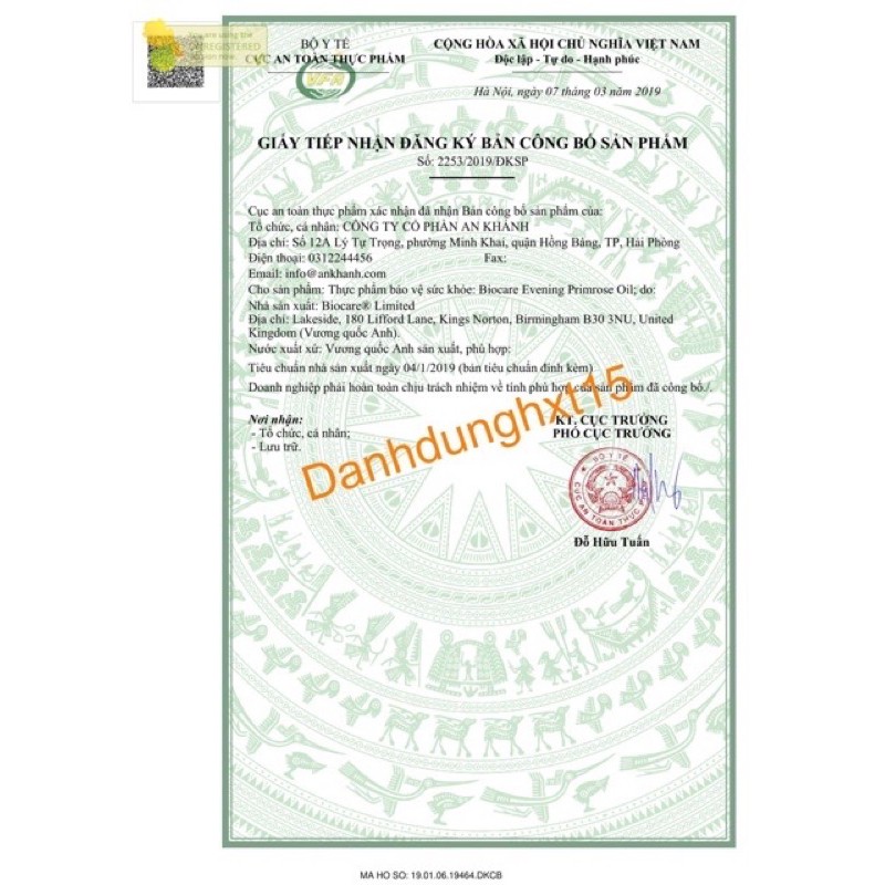 Tinh dầu Hoa Anh Thảo BioCare 30 viên | Thế Giới Skin Care