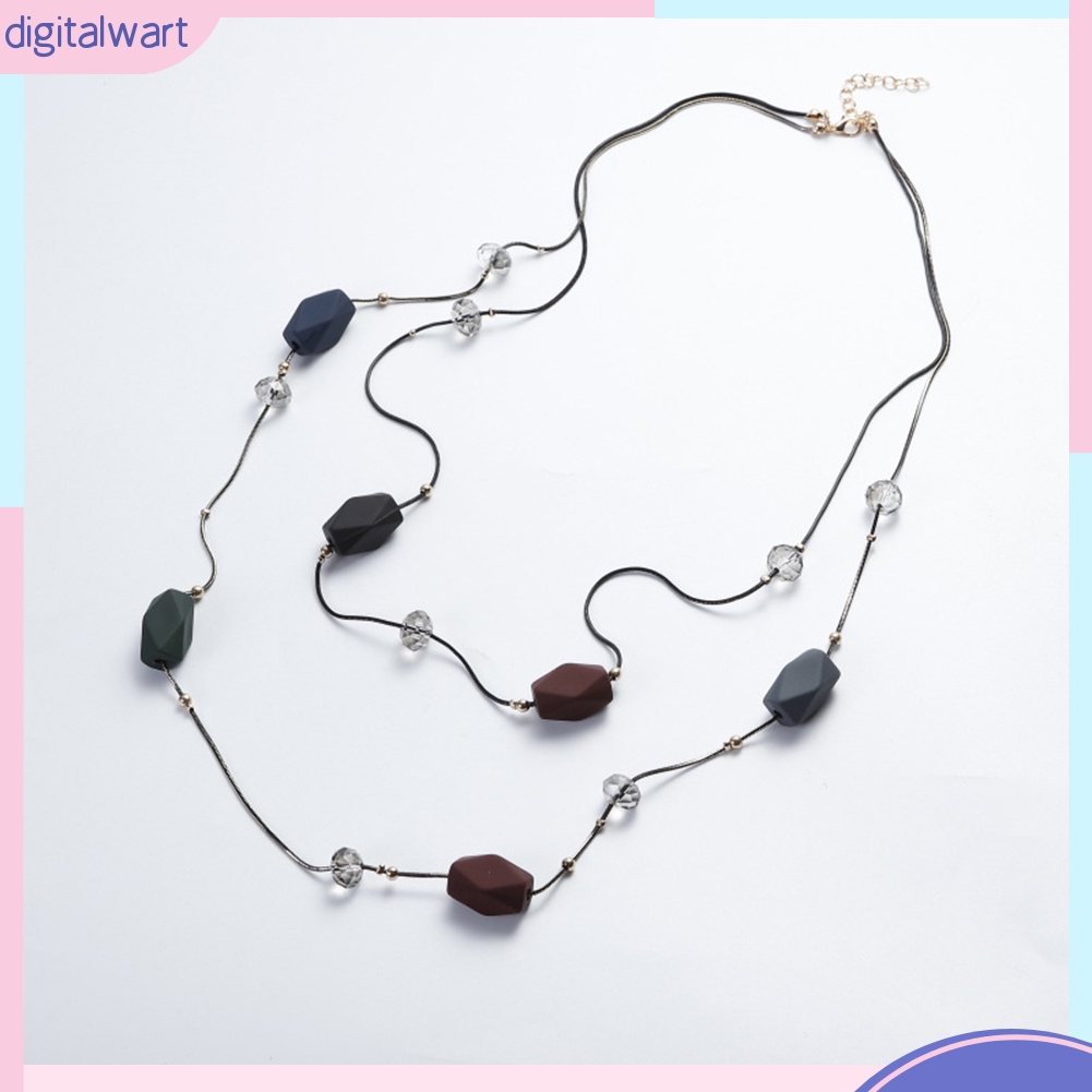 Dây Chuyền Dài 2 Lớp Đính Hạt Thời Trang