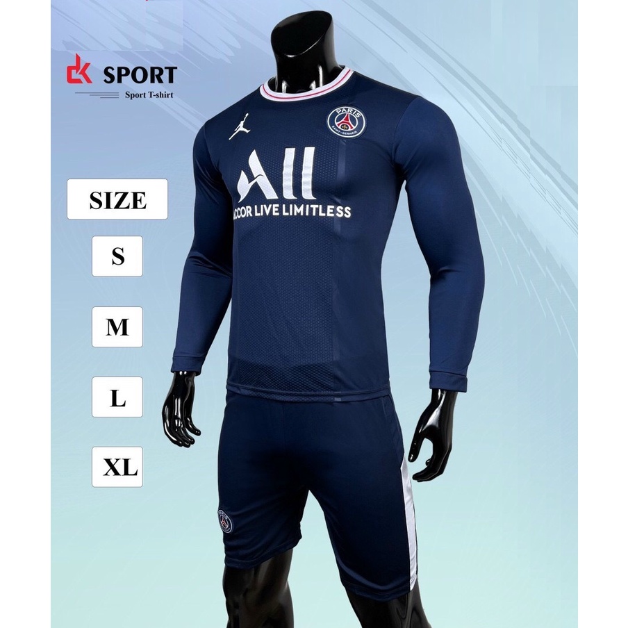 Bộ quần áo bóng đá PSG dương sân nhà tay dài DK 2022