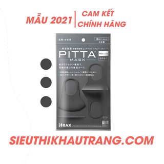 [Chính Hãng] Khẩu Trang Pitta Mask Nhật bản - Pitta Mask Đen Xám Gray 2021