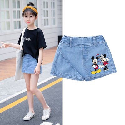 Quần Short Jean Giả Váy Cho Bé Gái Từ 2-8T