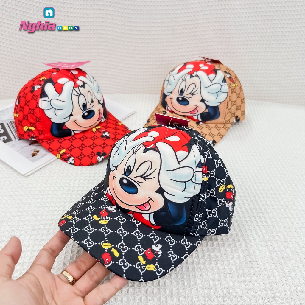 Mũ, nón hello kitty, chuột mickey kim sa L193 NGHĨA BABY siêu dễ thương cho bé gái giá siêu rẻ (GIAO NGẪU NHIÊN MÀU)