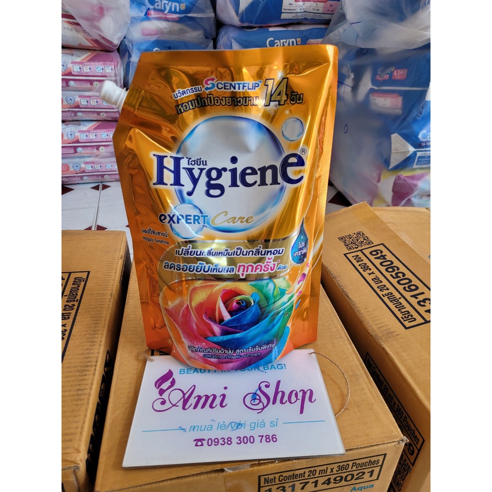 Nước xả vải Hygiene Thái lan đậm đặc siêu thơm túi 1150ml