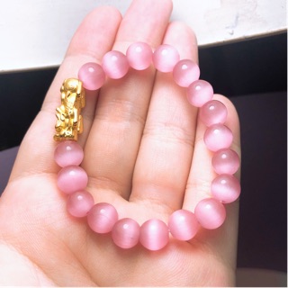 ❤️ vòng tay tỳ hưu đá oban hồng cao cấp
