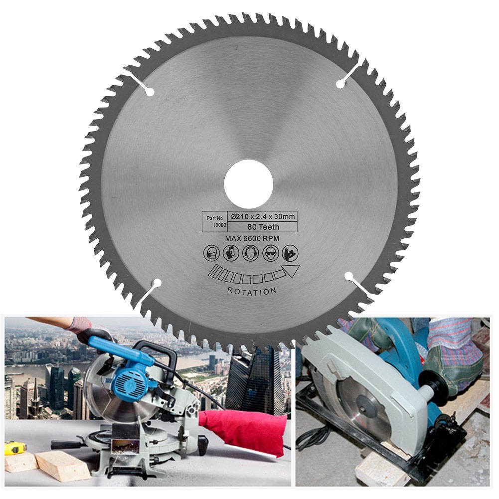 Lưỡi cưa tròn 80 răng 210mm 30mm với 3 vòng đệm thông dụng