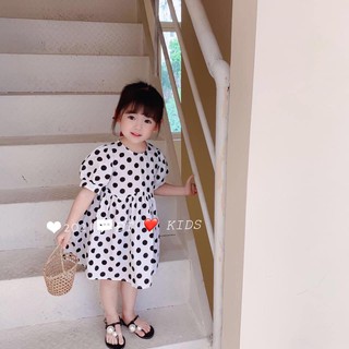 Áo đầm chấm bi cho bé