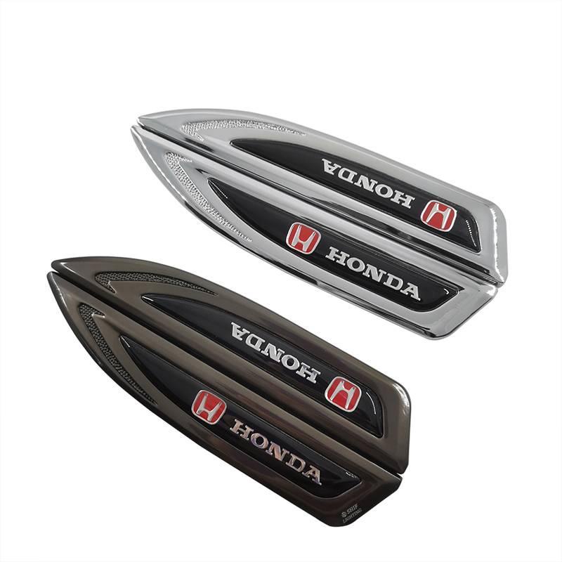 FENDER 2 Logo HONDA bằng kim loại dán trang trí xe hơi