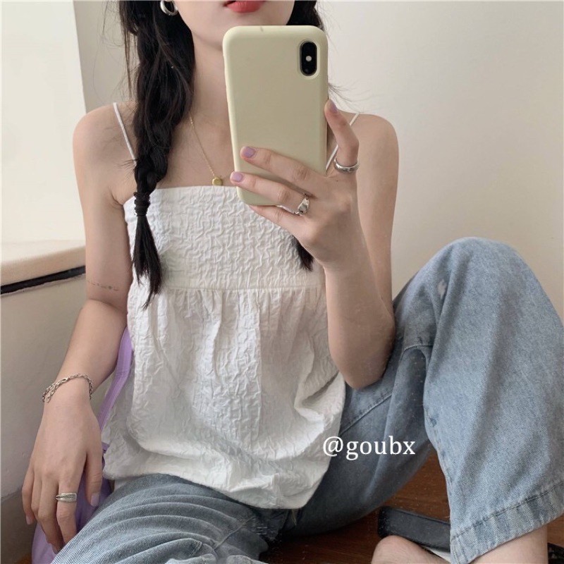 Áo hai dây - áo babydoll hai dây hàn Quốc | BigBuy360 - bigbuy360.vn
