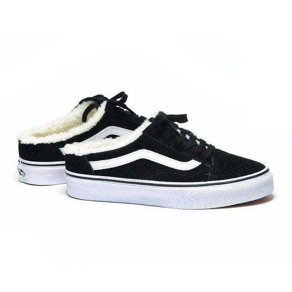 Giày Vans Chính Hãng Old Skool Mule Sherpa Black