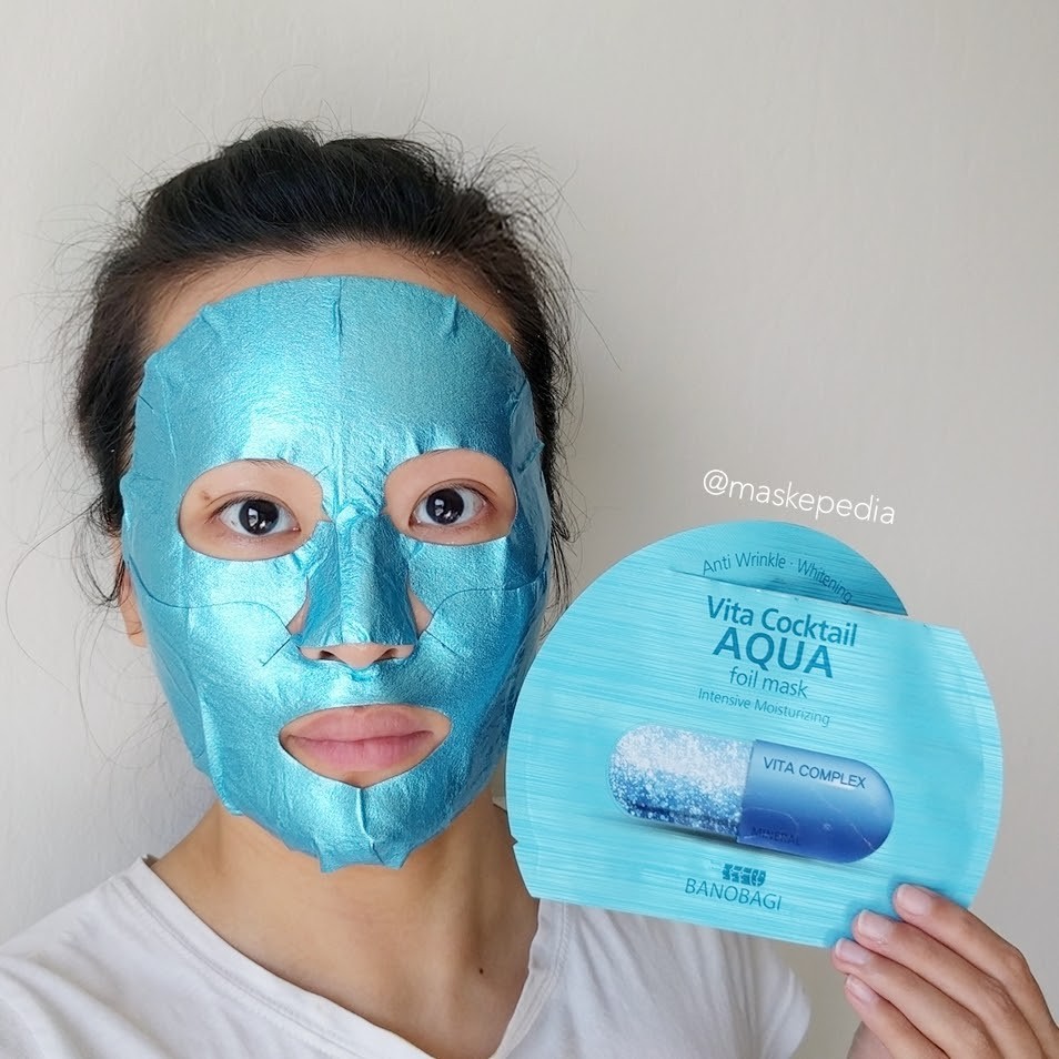 Mặt nạ dưỡng da ẩm mượt BNBG Vita Cocktail Aqua Foil Mask - Moisturizing.màu xanh