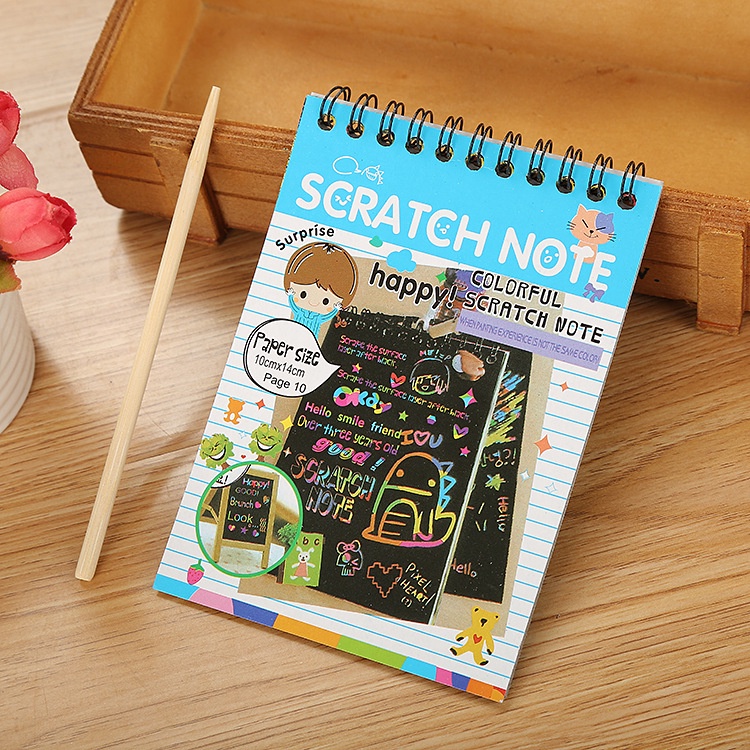 Sổ vẽ ma thuật cầu vồng Scratch Note kích thước A6 10 x 14cm TooYoo TY0174