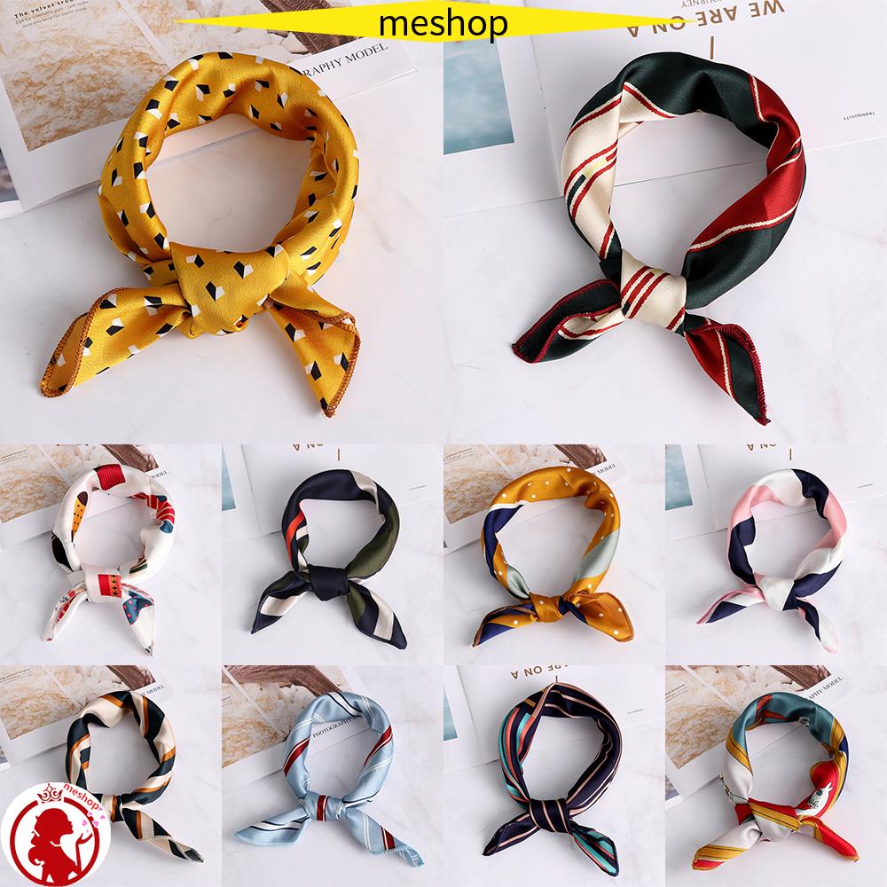 Khăn lụa satin hình vuông nhỏ quấn cổ tay/ khăn choàng cổ thời trang thanh lịch cho nữ