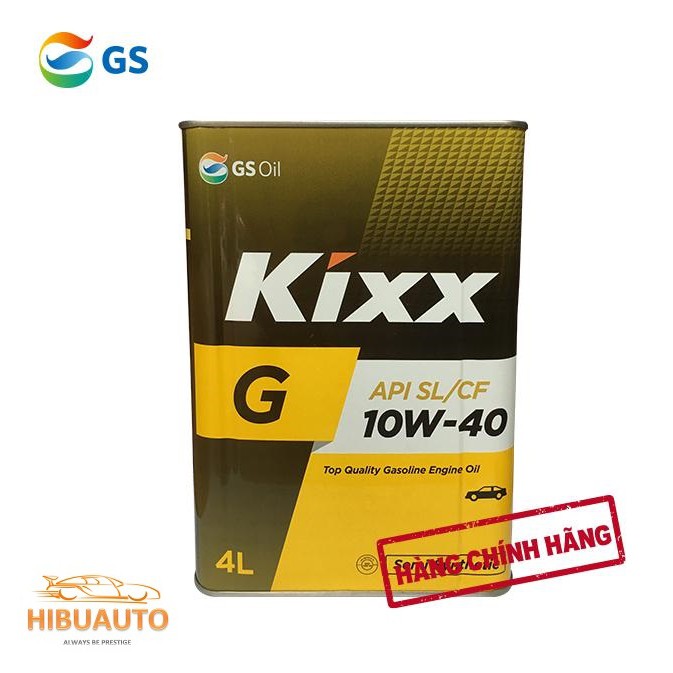 Dầu động cơ xăng Kixx G SL 10W40 4L - Thiếc