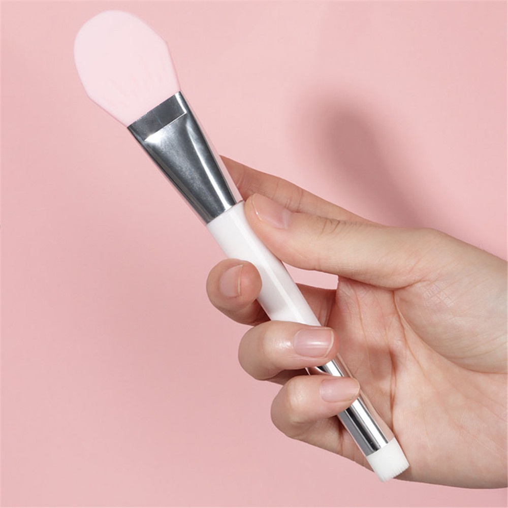 [Hàng mới về] Cọ đắp mặt nạ hai đầu bằng silicon mềm mại chăm sóc da làm đẹp tiện dụng cho nữ