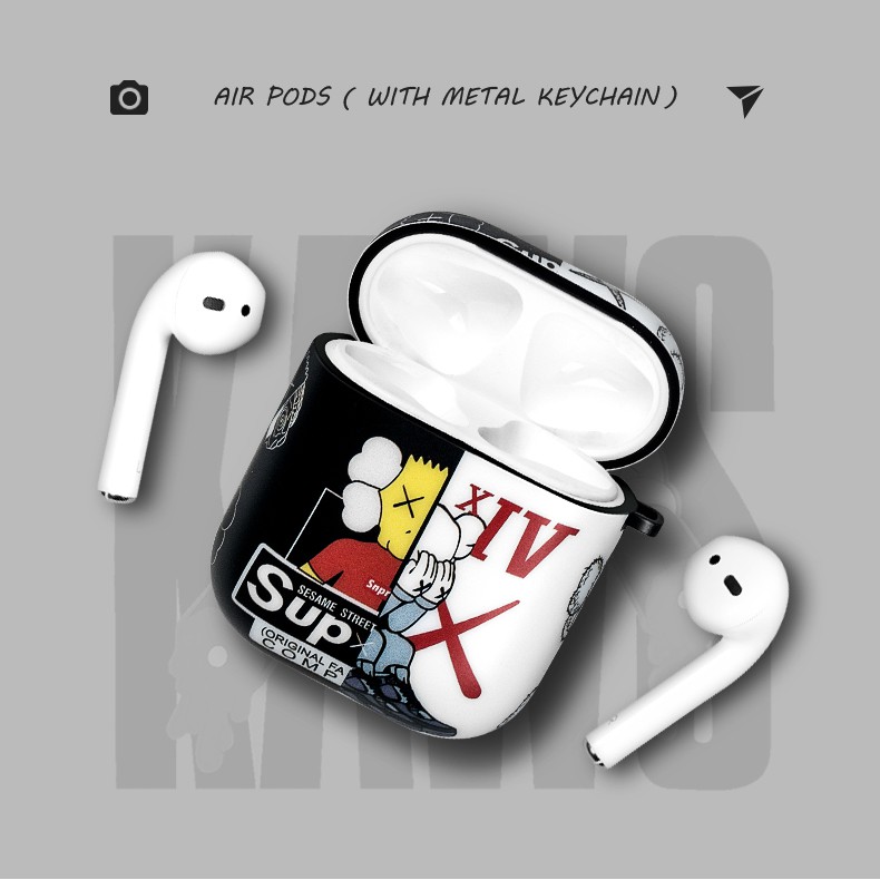 Case Vỏ Bao Airpods 1 2 Pro Kaws x Sup Đựng Tai Nghe Airpods Chất Liệu Nhựa Dẻo TPU Chống Bám Bẩn - Chin Chin Shop