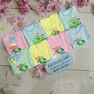Set 10 chiếc Áo sơ sinh Jou tay dài màu in hình