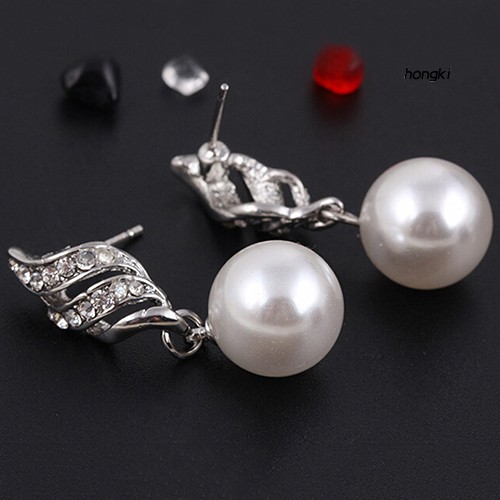 (Hàng Mới Về) Bộ vòng cổ + Bông Tai Đính Ngọc Trai Giả Xinh Xắn