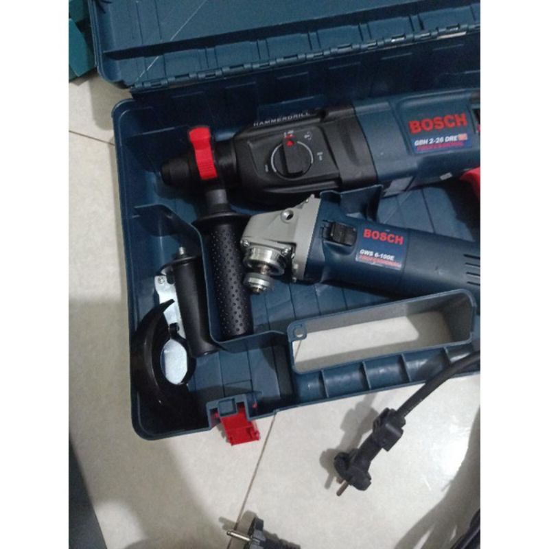 combo máy khoan bê tông Bosch và máy mài cầm tay Bosch
